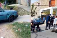 Un automóvil y una motocicleta colisionaron en Albardón 