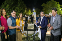 Orrego participó de la inauguración de las obras de remodelación de Plaza Italia en Capital