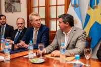 Marcelo Orrego recibió en Casa de Gobierno al embajador de Suecia en Argentina