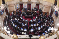 Los senadores de La Libertad Avanza anunciaron que votarán a favor de Ficha Limpia