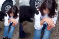 Una mujer quedó atrapada bajo su auto tras no poner el freno de mano.