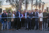 Orrego inauguró la primera obra del programa provincial de pavimentación urbana