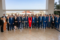 El gobernador Marcelo Orrego recibió a una delegación de la Unión Europea