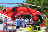 Una mujer sufrió un grave accidente en Valle Fértil y tuvo que ser llevada al Hospital Rawson en helicóptero