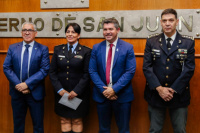 Orrego puso en funciones a la nueva subjefa de la Policía y le tomó juramento al nuevo director del SPP