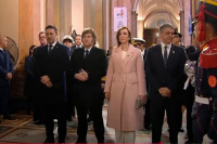 El gesto de Javier Milei en el Tedeum del 25 de mayo: evitó saludar a Villarruel y Jorge Macri