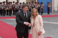 Javier Milei y Georgia Meloni cenaron en el Palacio Chigi para profundizar su alianza geopolítica.