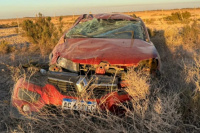 Una pareja mendocina volcó en Ruta 40 y ambos tuvieron que ser hospitalizados