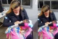 Rivadavia: una agente logró reanimar a un bebé de un mes que estaba sin respirar