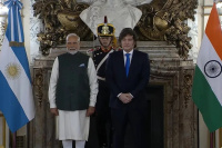 Encuentro bilateral: Milei recibió al primer ministro de India, Narendra Modi