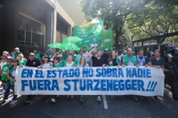ATE se movilizó al Ministerio de Desregulación en la previa de la Marcha Nacional de Salud
