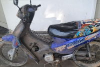 Moto robada en Albardón terminó abandonada en un cañaveral