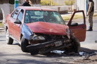 Fuerte accidente en Albardón: los dos conductores dieron positivo en alcoholemia
