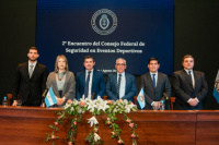 Orrego encabezó la apertura del 2° Encuentro de Seguridad en Eventos Deportivos en San Juan