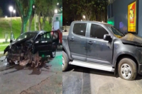 Capital: un choque entre un auto y una camioneta dejó a un hombre hospitalizado