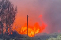 Incendio en Iglesia: el fuego arrasó pastizales y puso en riesgo viviendas en Angualasto